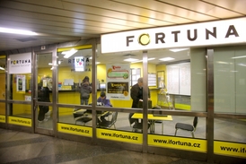 Sázková kancelář Loterie Fortuna.