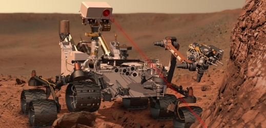 Robotické vozítko Curiosity.
