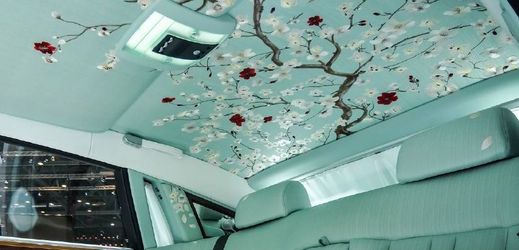 Květinový vzor na hedvábném stropě, to je Phantom Serenity.