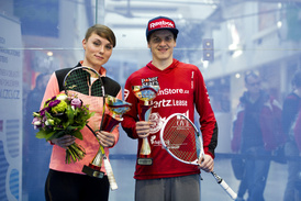 Mistři ČR pro rok 2015 Lucie Fialová (vlevo) a Jan Koukal (vpravo).