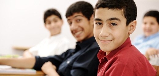 Muslimští chlapci v německé třídě (ilustrační foto).
