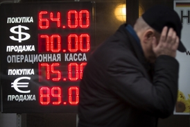 Kurz cizí měny v Rusku na konci roku 2014.