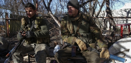 Ukrajinská bojová jednotka na Donbasu.