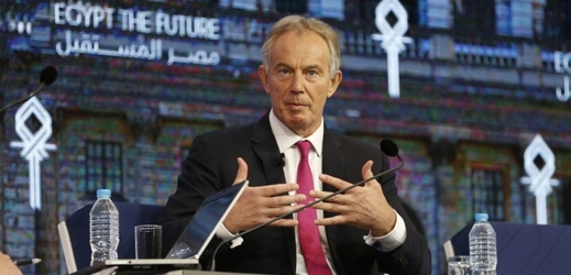 Bývalý britský premiér Tony Blair na ekonomické konferenci v Egyptě.