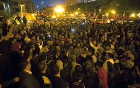 Tuniská manifestace za oběti masakru.