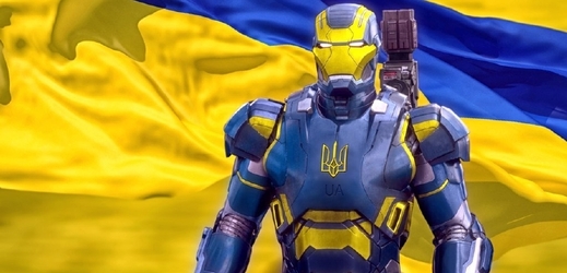 Stylizovaní ukrajinští kyborgové.