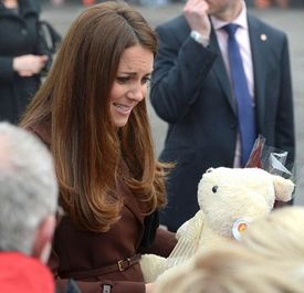 Podle lidí z davu Kate omylem naznačila, že by nový královský potomek mohla být holčička.