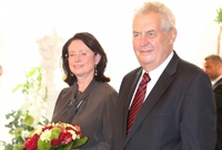 Miroslava Němcová a Miloš Zeman v roce 2013.