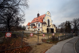 Kostel sv. Máří Magdalény při rekonstrukci.