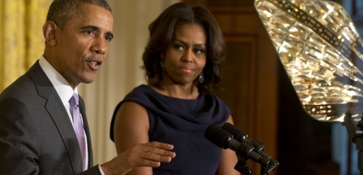 Prezident Barack Obama s e svojí chotí Michelle Obamovou.