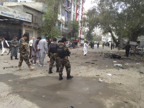 Afghánské bezpečnostní síly v Dželálábádu.