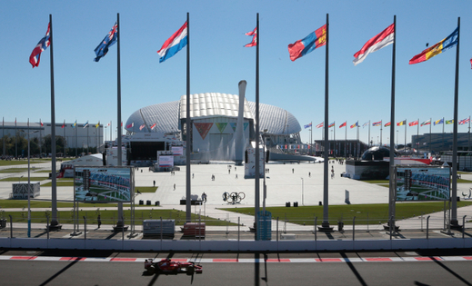 Olympijský stadion Fišt v Soči.
