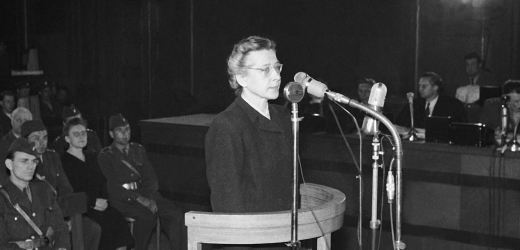 Milada Horáková před Státním soudem, 31. května 1950.