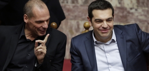 Řecký ministr financí Janis Varufakis (vlevo) a premiér Alexis Tsipras.
