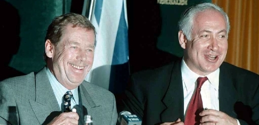 Bývalý český prezident Václav Havel a izraelský premiér Benjamin Netanjahu.