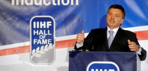 Prezident Mezinárodní hokejové federace René Fasel.