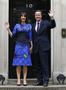 David Cameron se svou manželkou.