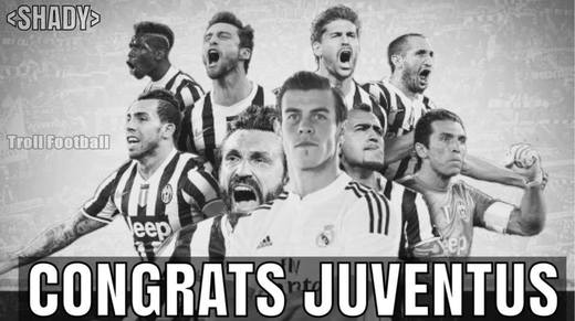 Gratulujeme Juventusu. Gareth Bale nechybí mezi hráči soupeře.