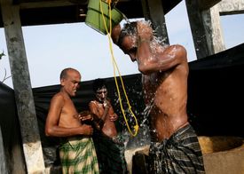 Hygiena barmských uprchlíků.
