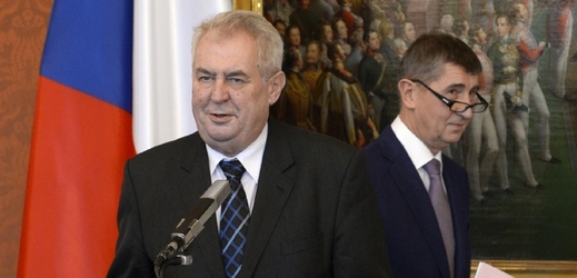 Prezident Miloš Zeman a ministr financí Andrej Babiš.