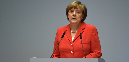 Angela Merkelová během jednání v Berlíně.