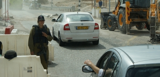 Izraelsko-palestinský přechod blízko Mrtvého moře.