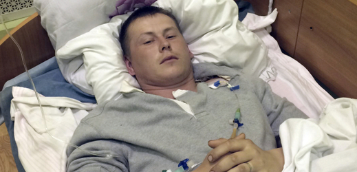 Alexandr Alexandrov v kyjevské nemocnici.