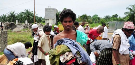 Barmští uprchlíci z kmene Rohingů.