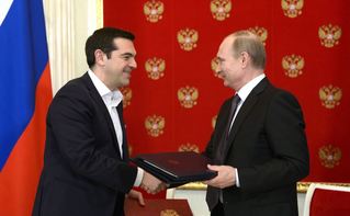 Ruský prezident Putin a řecký premiér Cipras.
