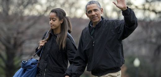 Americký prezident Barack Obama s dcerou Maliou.