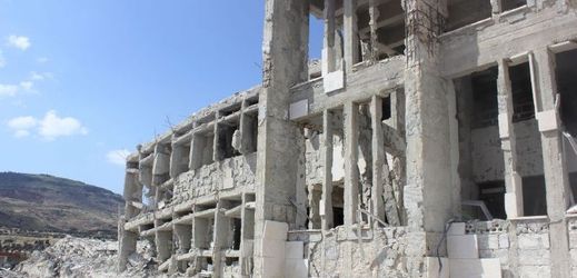 Zničená nemocnice v provincii Idlib.