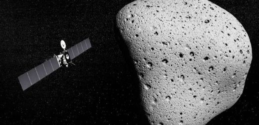 Mateřská sonda Rosetta u komety Čurjumov-Gerasimenko.