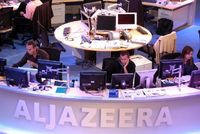 Zpravodasjský newsroom Al-Džazíry.