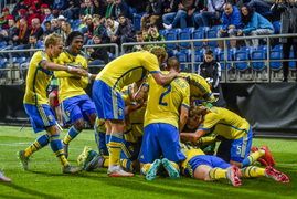 Radost fotbalistů Švédska.