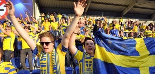 Fanoušci Švédska tvoří na malém Euru hned po těch českých nejpočetnější skupinu. 