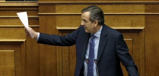 Opoziční vůdce Antonis Samaras.