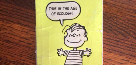 Ekologické přání s postavičkou Linuse.