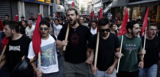Protesty v Řecku.