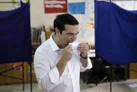 Alexis Tsipras již odevzdal svůj hlas.