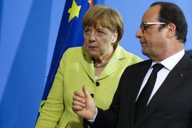 Německá kancléřka Angela Merkelová a francouzský prezident François Hollande.