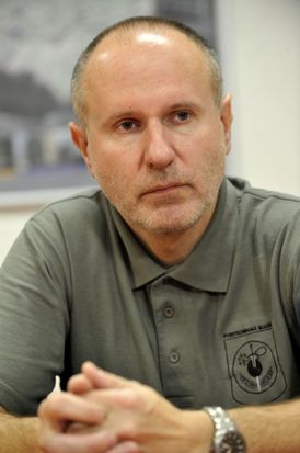 Šéf pyrotechniků Michal Dlouhý.