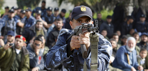 Ozbrojené jednotky hnutí Hamas. 