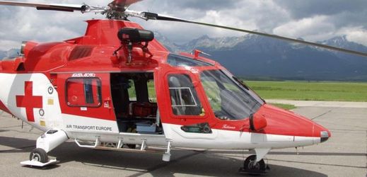 Vrtulník záchranářské služby společnosti ATE.