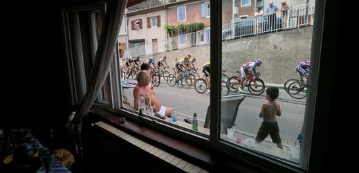 Momentka z Tour de France.