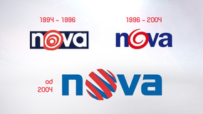 Vývoj loga televize Nova.