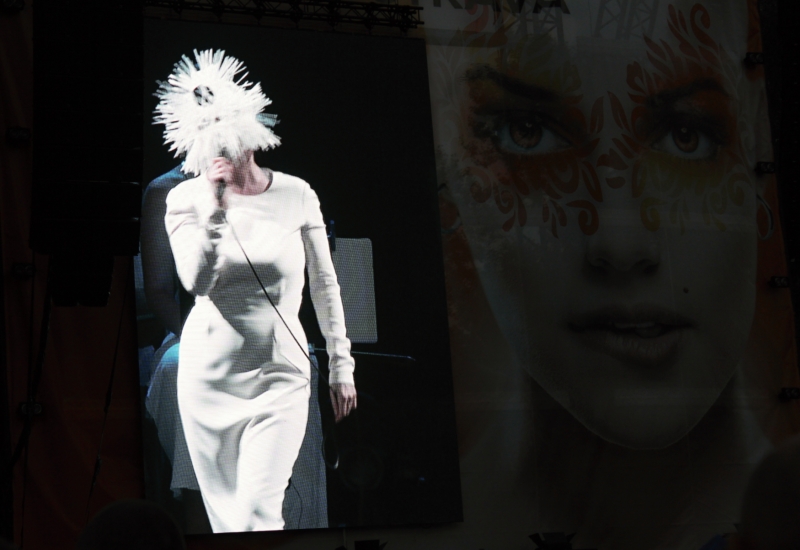 Hlavní hvězdou letošního festivalu Colours of Ostrava byla islandská zpěvačka Björk.