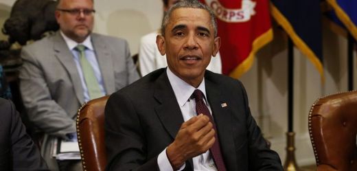 Americký prezident Barack Obama během jednání v Bílém domě.