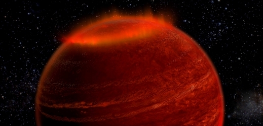 Hnědý trpaslík dvacet milionů světelných let od Slunce, jak si ho představuje kreslíř Caltechu.