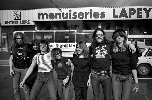 Motörhead spolu s kapelou Girlschool v roce 1987 na společném turné ve Francii.