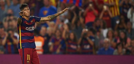 Hvězdný útočník Barcelony Neymar. 